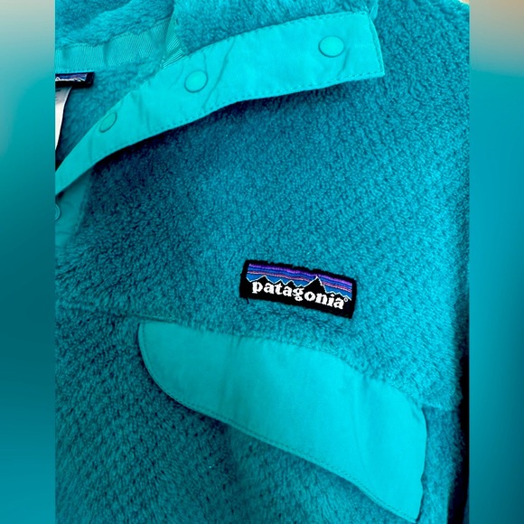 Patagonia Womens Re-Tool Snap-T Fleece Pullover Sweater Teal - Picture 3 of 5